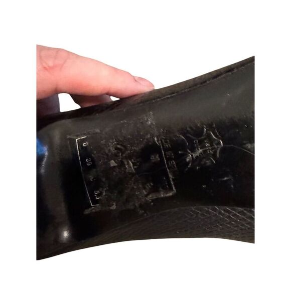 Kenneth Cole New York Women's Black Snake Print Peep Toe Pumps Size 8 - Picture 10 of 12